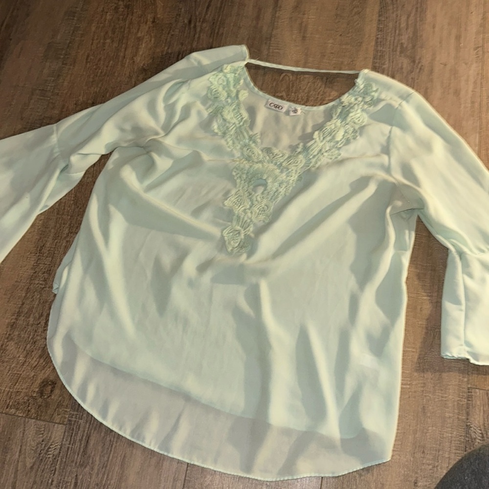 Mint green dressy shirt xL